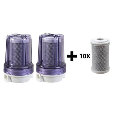 2 Filtro Bbi Pou 125 Transparente Anticloro + 10 Refis E125 Cor Transparente Voltagem Não Se Aplica