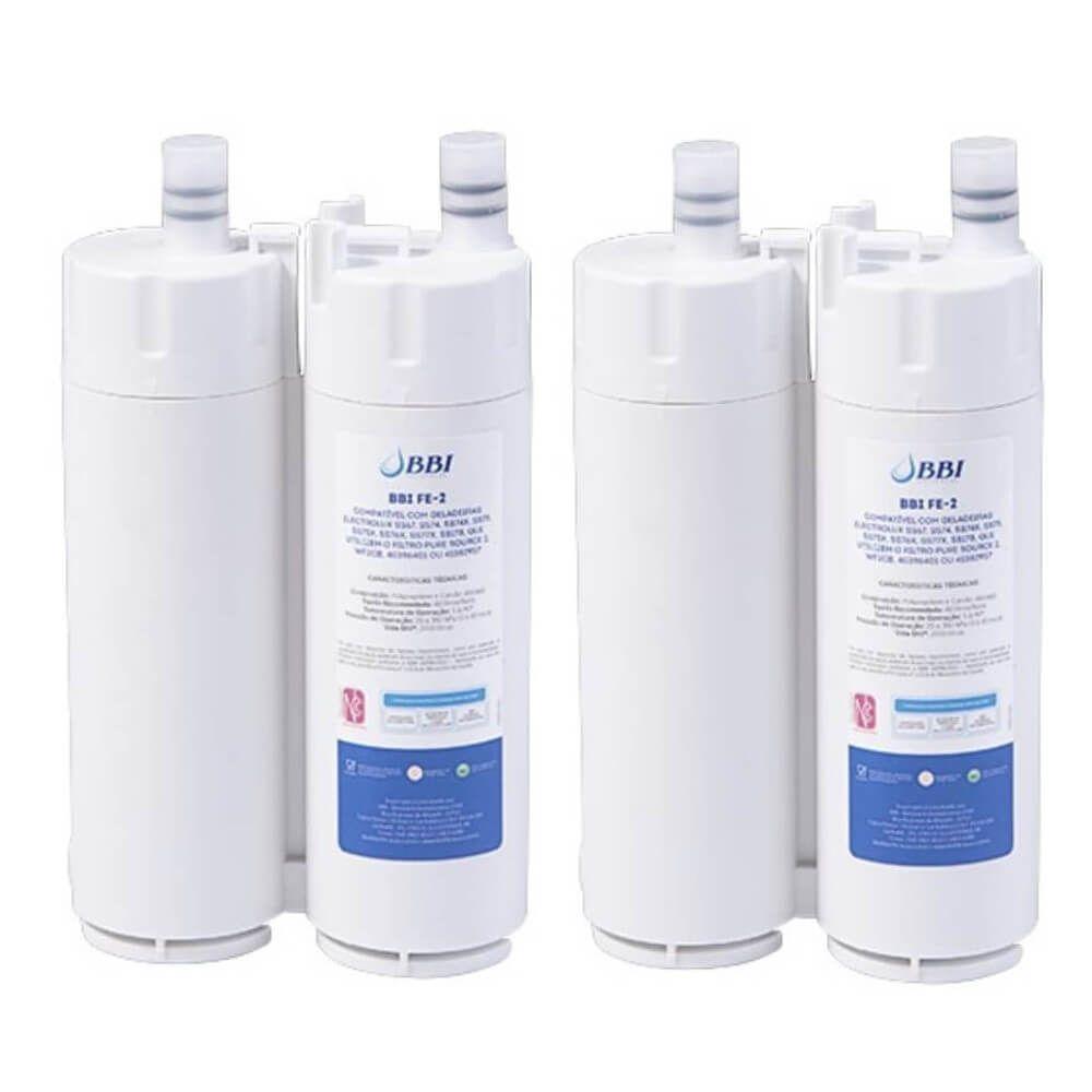 Kit 2 Filtros Para Geladeira E Refrigerador Bbi Fe-2 Compatível Com Eletrolux Que Utilizam O Pure Source 2 - 1