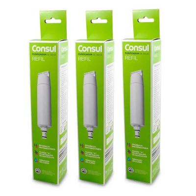 Kit 3 Refis Filtro Consul Cix01ax - Para Purificador De água Cpc30, Cpb35 E Cpb36 - Original