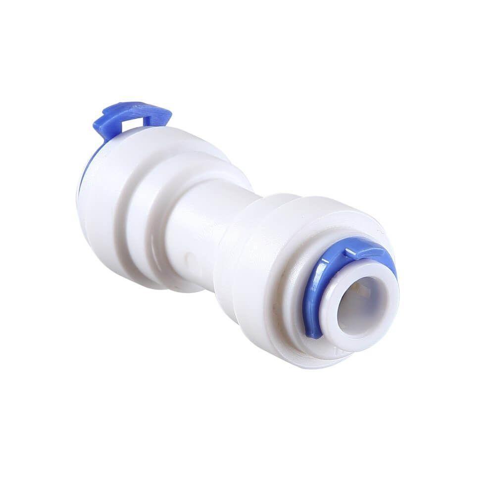 Emenda União Engate Rápido 1-4 X 1-4 Conector Reto Para Tubo Mangueira Para Filtro Purificador De água - 1
