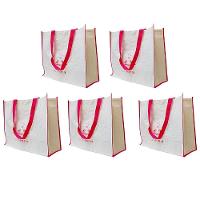 Bolsa Ecobag Sacola De Ombro Ecologica Kit 5 Uni Compras Mercado Reutilizavel Reciclavel Multiuso