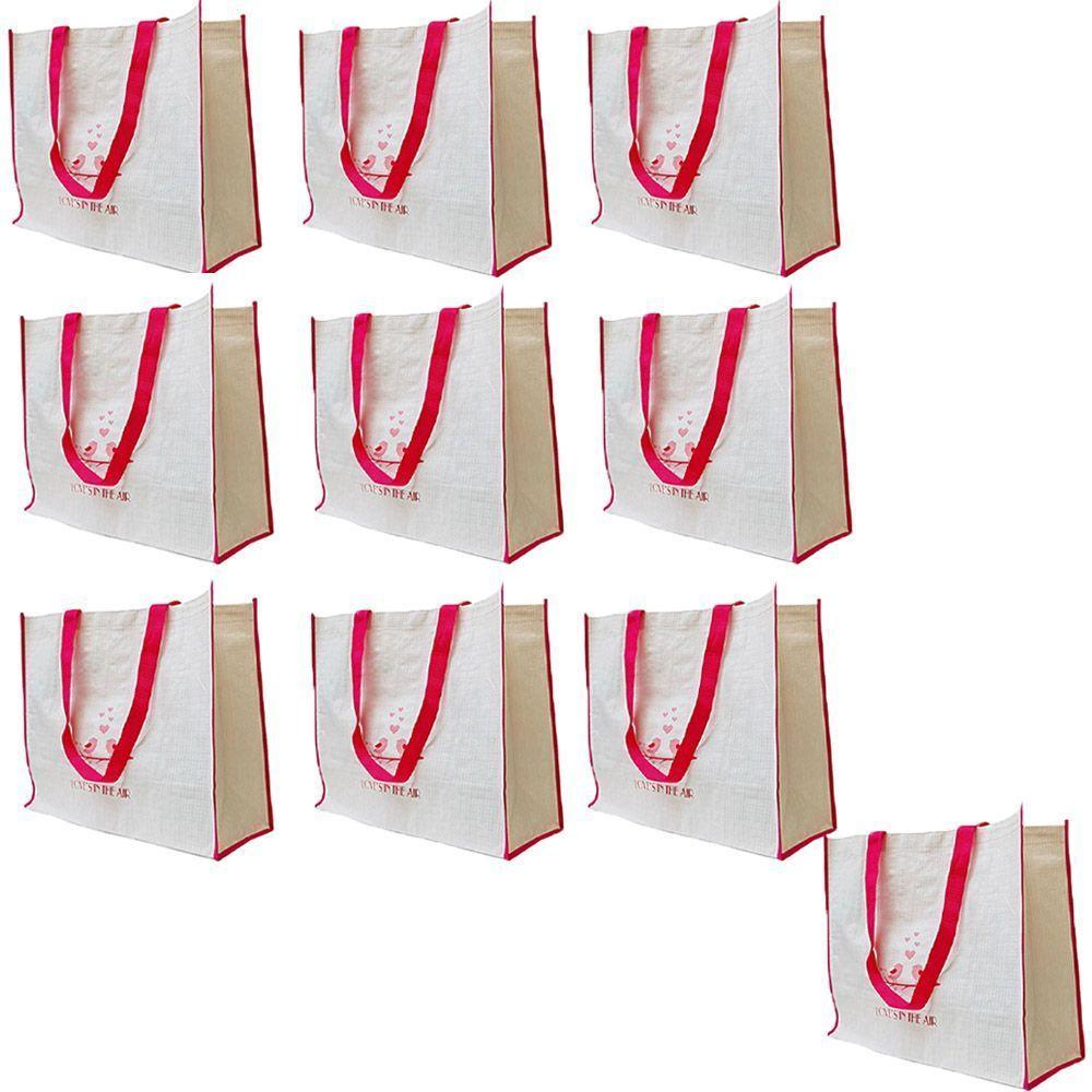 Bolsa Ecobag Ecologica Sacola De Ombro Compras Mercado Reutilizavel Kit 10 Uni Dobravel Economica Multiuso - 1