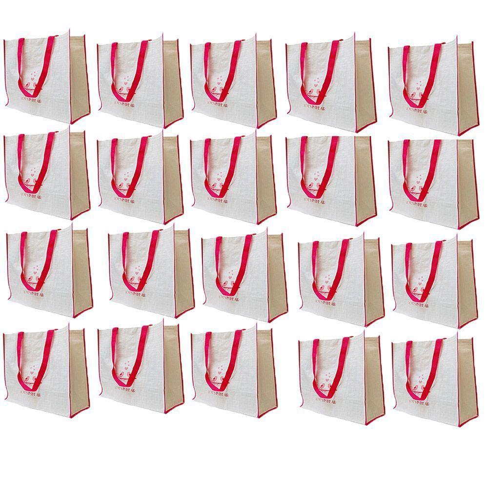 Bolsa Ecobag Reutilizavel Kit 20 Uni Mercado Compras Reutilizavel Sacola De Ombro Economica - 1