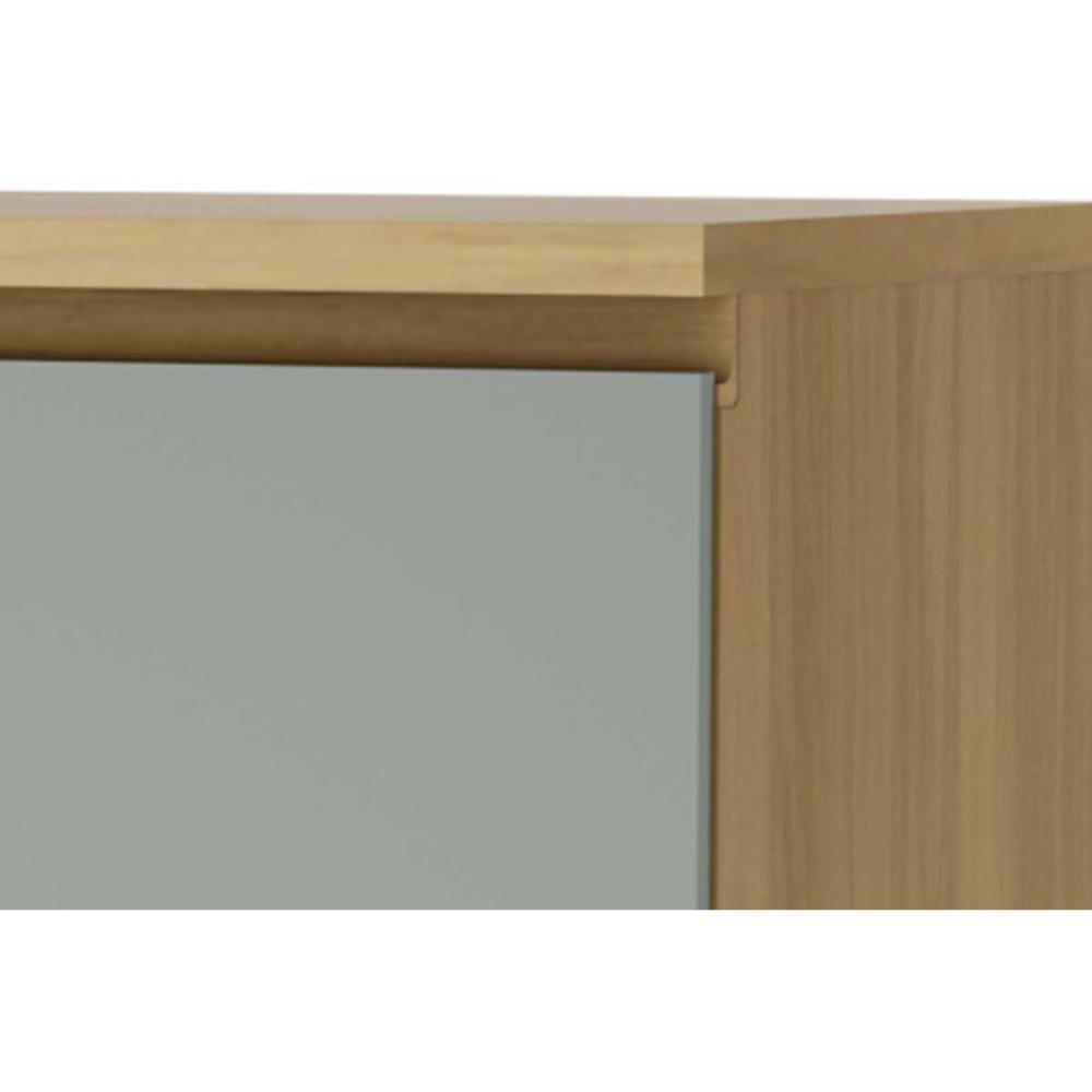 Armário de Cozinha Modulado Balcão Rainha 1 Porta e 1 Gaveta c/ Tampo 80cm Branca/Nature - Nesher - 6