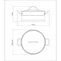 Caçarola Tramontina Professional Rasa Em Aço Inox Fundo Triplo Com Tampa Plana Detalhe Satinado 24 C Tramontina - 7
