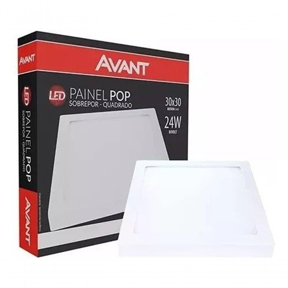 Luminária Led Painel Sobrepor Quadrado 24w Bivolt Avant - 2