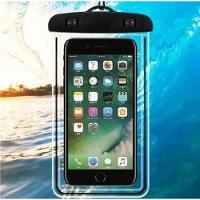 Capa Bolsa Celular A Prova D'água Proteção Mergulhos Preto - 4