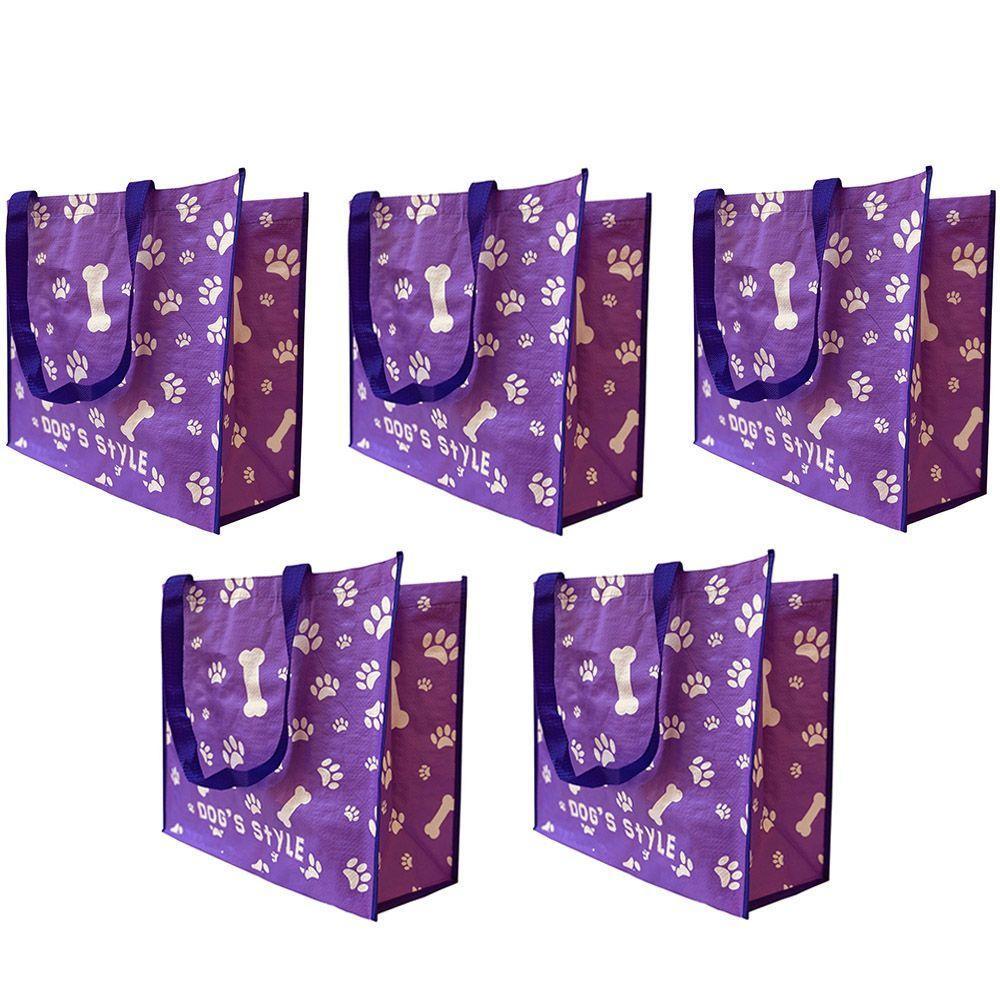 Bolsa Ecologica Ecobag Kit 5 Uni Sacola Ombro Mercado Compras - 1