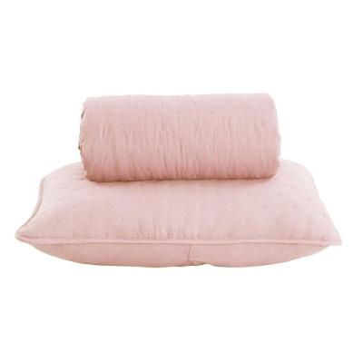 Colcha Cobre Leito Com Porta Travesseiro Charme Appel Rosa Class - King