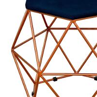 Kit 02 Puffs Aramado Bronze Six L02 Suede Azul Marinho - 3