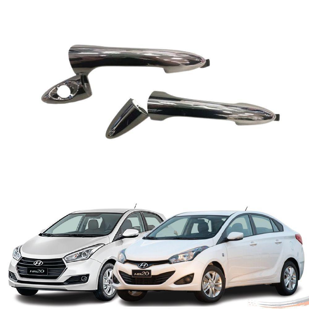 Par Maçaneta Externa Dianteira Cromada Hb20 Hb20s Até 2019 - 1