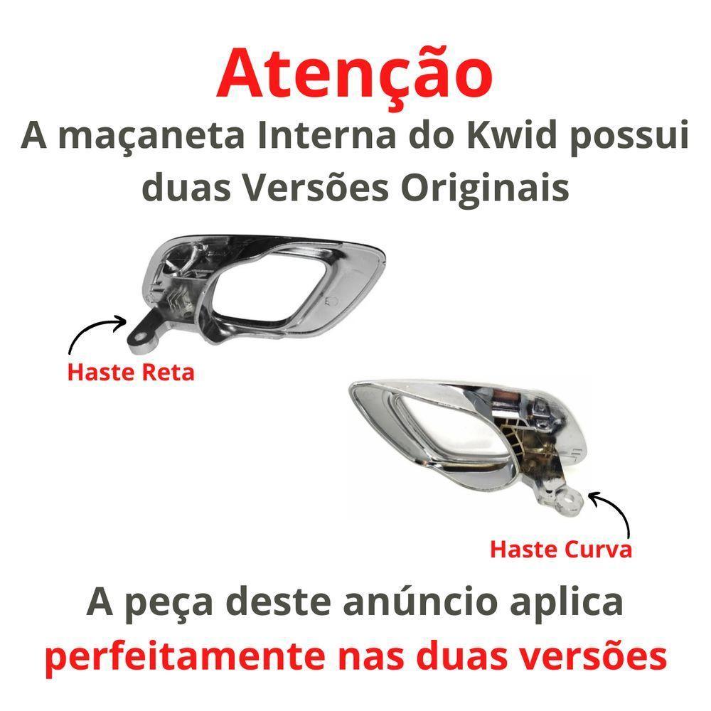 Maçaneta Interna Gatilho Cromado Direito Kwid Após 2017 - 2