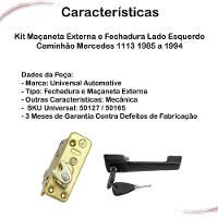 Kit Maçaneta Externa E Fechadura Lado Esquerdo Mercedes 1113