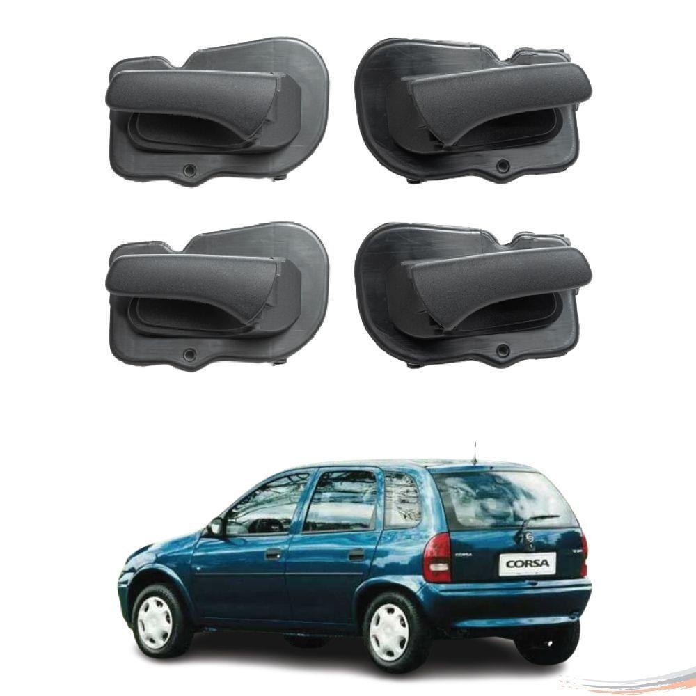 Kit 4 Maçanetas Internas Cinza Corsa Wind Classic Após 1994 - 1