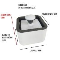 Bebedouro Fonte Agua Filtro Gatos 2.5 Litros Cachorro Caes Pet - 5