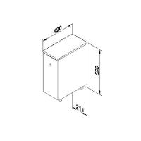 Gabinete Lavanderia Balcão Multiuso BCM116 c/ 1 Gaveta Branco - Movelbento - 5