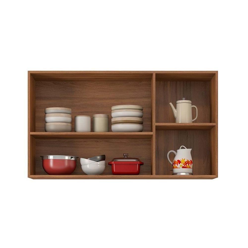 Armário Aéreo p/ Cozinha Firenze 3 Portas 120cm Amendola/Branco - Demóbile - 3