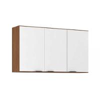Armário Aéreo p/ Cozinha Firenze 3 Portas 120cm Amendola/Branco - Demóbile - 1