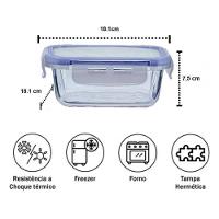 Pote De Vidro Porta Mantimento Quadrado Hermetico 1.05l Mimo - 7