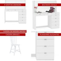 Penteadeira Ditália 7 Gavetas Com Cadeira Pe-50 - 6