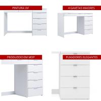 Penteadeira Ditália 7 Gavetas Pe-90 Branco