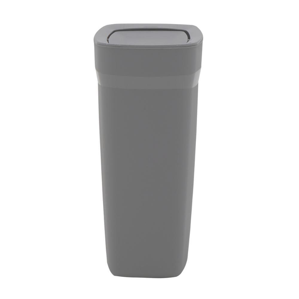 Lixeira Tramontina Compact Em Polipropileno Cinza Com Tampa Basculante 10,5 L - 6