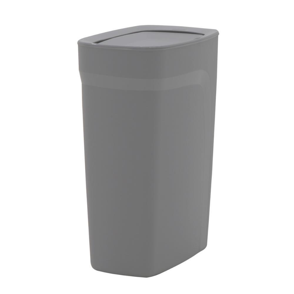 Lixeira Tramontina Compact Em Polipropileno Cinza Com Tampa Basculante 10,5 L - 8