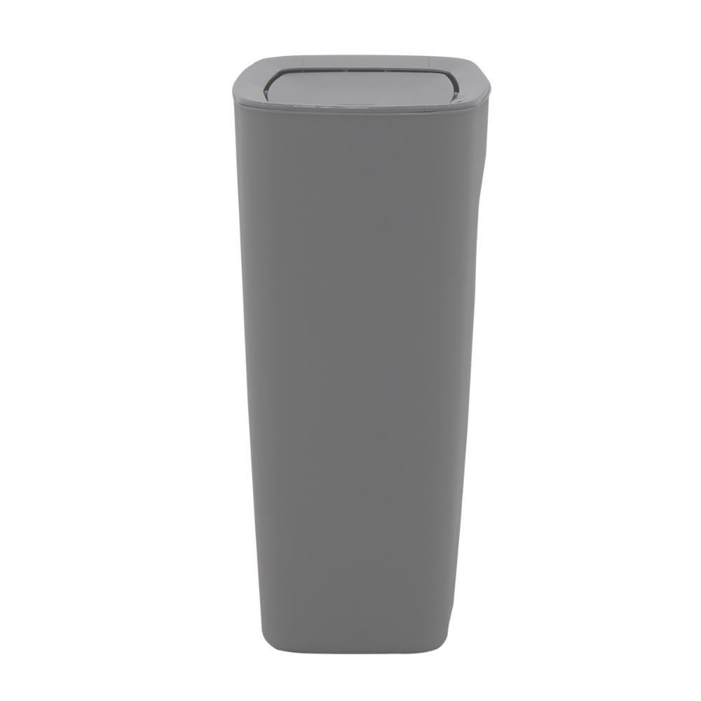 Lixeira Tramontina Compact Em Polipropileno Cinza Com Tampa Basculante 10,5 L - 10