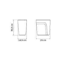 Lixeira Tramontina Compact Em Polipropileno Cinza Com Tampa Basculante 10,5 L - 7