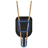 Carrinho De Mão Tramontina Com Caçamba Rasa Plástica Preta 50 L, Braço De Madeira E Pneu Com Câmara - 2