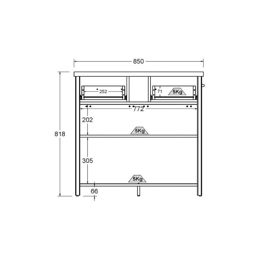 Gabinete Armário Banheiro Ditália Bn-04 Branco - 8