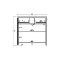 Gabinete Armário Banheiro Ditália Bn-04 Branco - 8