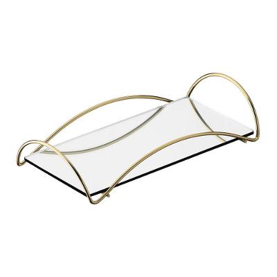 Bandeja Multiuso Hara Bia 11 X 21,5 Cm Cor:dourada
