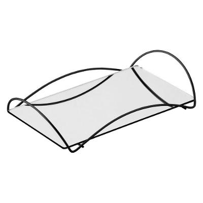 Bandeja Multiuso Hara Bia 16,5 X 26,5 Cm Cor:preta