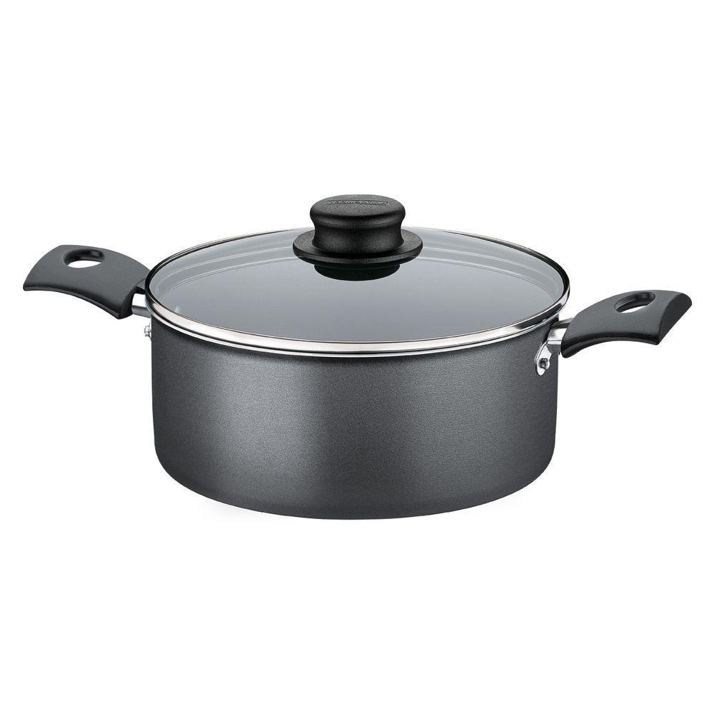 Panela Caçarola Antiaderente Com Tampa De Vidro 20 Cm 2,8l Turim Grafite Tramontina - 1