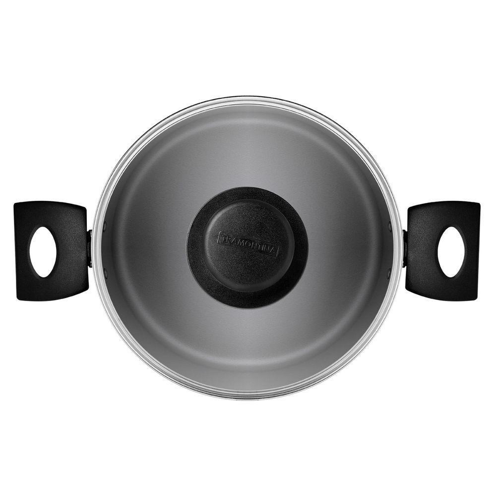 Panela Caçarola Antiaderente Com Tampa De Vidro 20 Cm 2,8l Turim Grafite Tramontina - 4