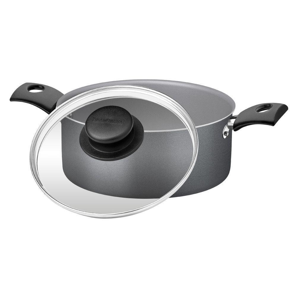 Panela Caçarola Antiaderente Com Tampa De Vidro 20 Cm 2,8l Turim Grafite Tramontina - 5