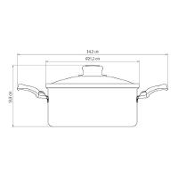 Panela Caçarola Antiaderente Com Tampa De Vidro 20 Cm 2,8l Turim Grafite Tramontina - 2