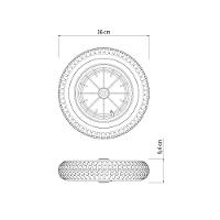 Pneu Com Câmara Tramontina 3.25-8 Polegada Com Roda E Bucha Plásticas - 2