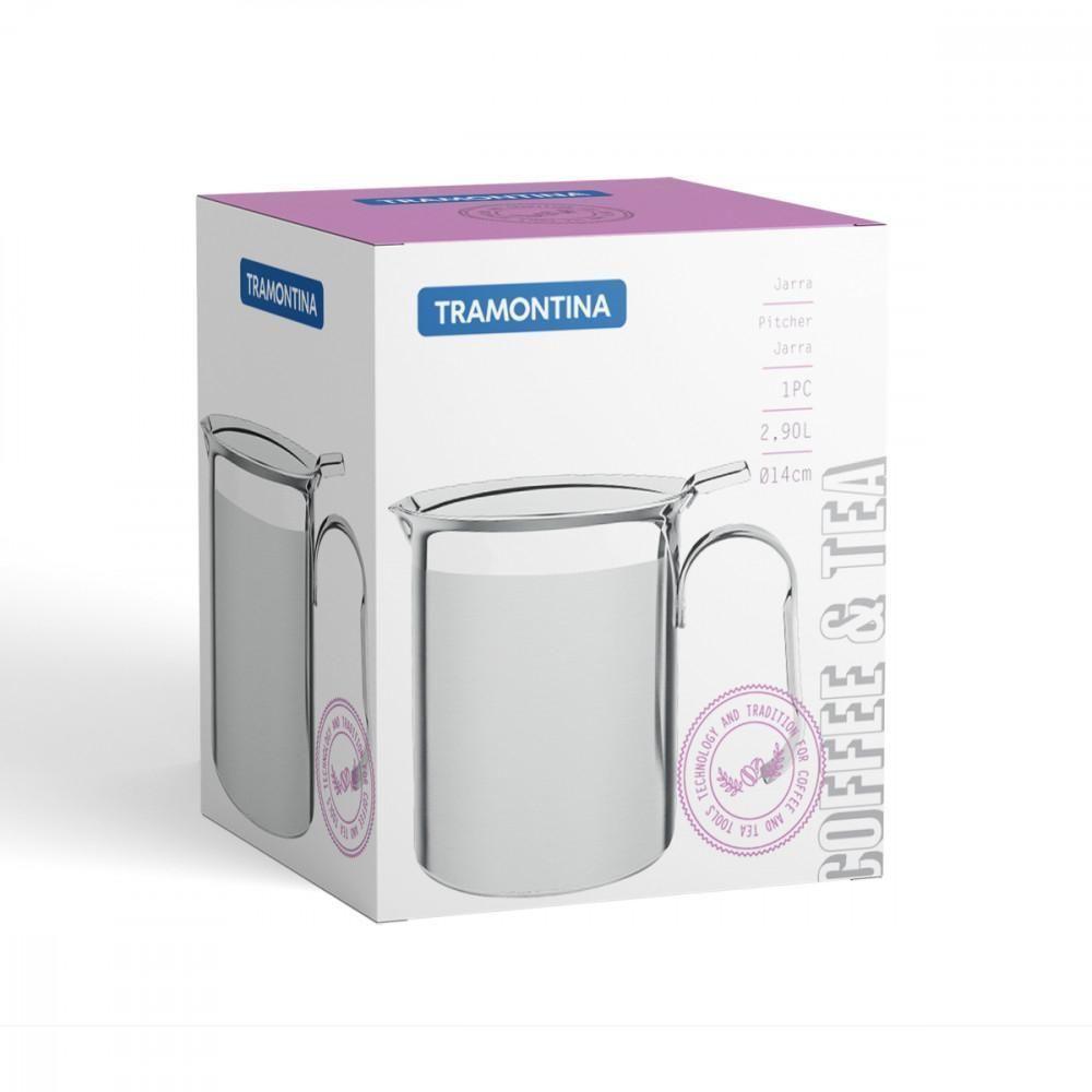 Jarra Tramontina Buena Para água Em Aço Inox Com Tampa 14 Cm 2,9 L - 12