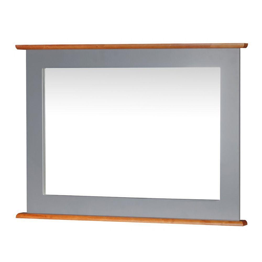 Moldura Retangular Para Banheiro Com Espelho Dália - M53060-80 Cor Laca - Cinza - 1