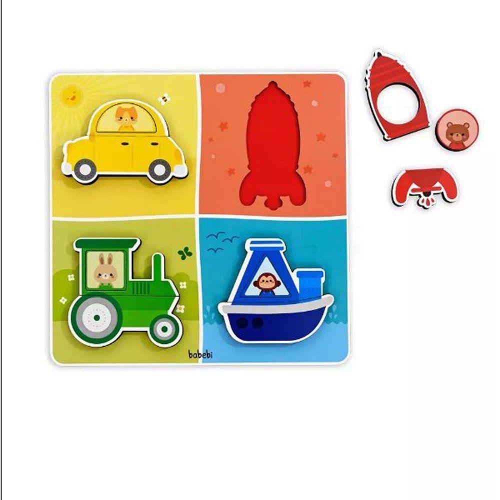 Quebra Cabeça De Encaixe - Transportes - 6042 - Babebi - 1