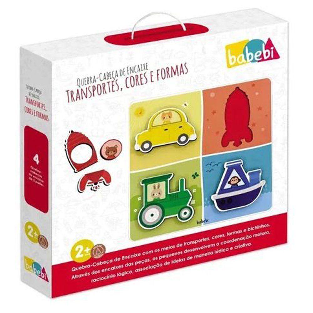 Quebra Cabeça De Encaixe - Transportes - 6042 - Babebi - 2