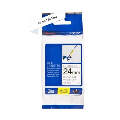 Fita Brother Tzs-251 P/etiquetadora 24mm Preto E Branco