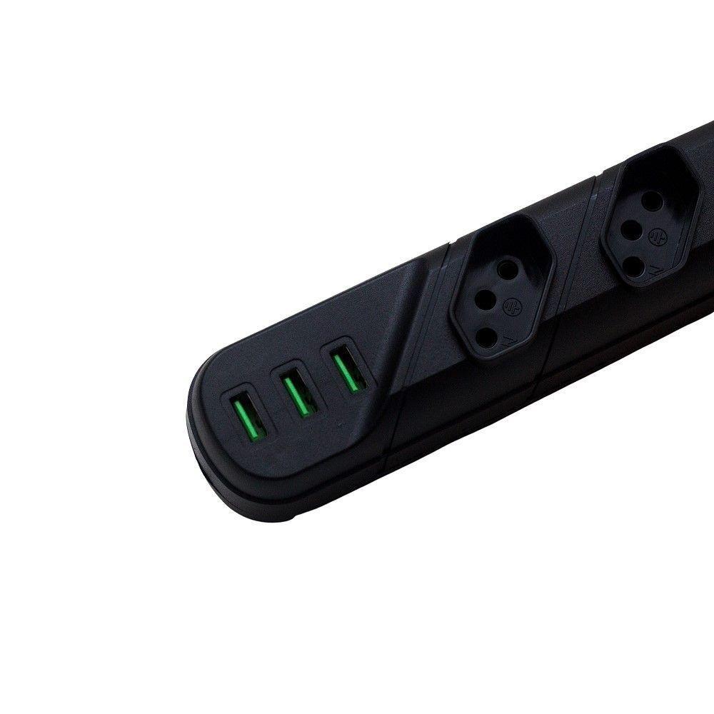 Filtro De Linha 5 Tomadas + 3 Usb Qfl5u Bivolt Qualitronix - 3