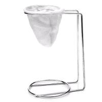 Kit 2 Mini Coador Café Aço Cromado ,Caneca Esmaltada 120Ml