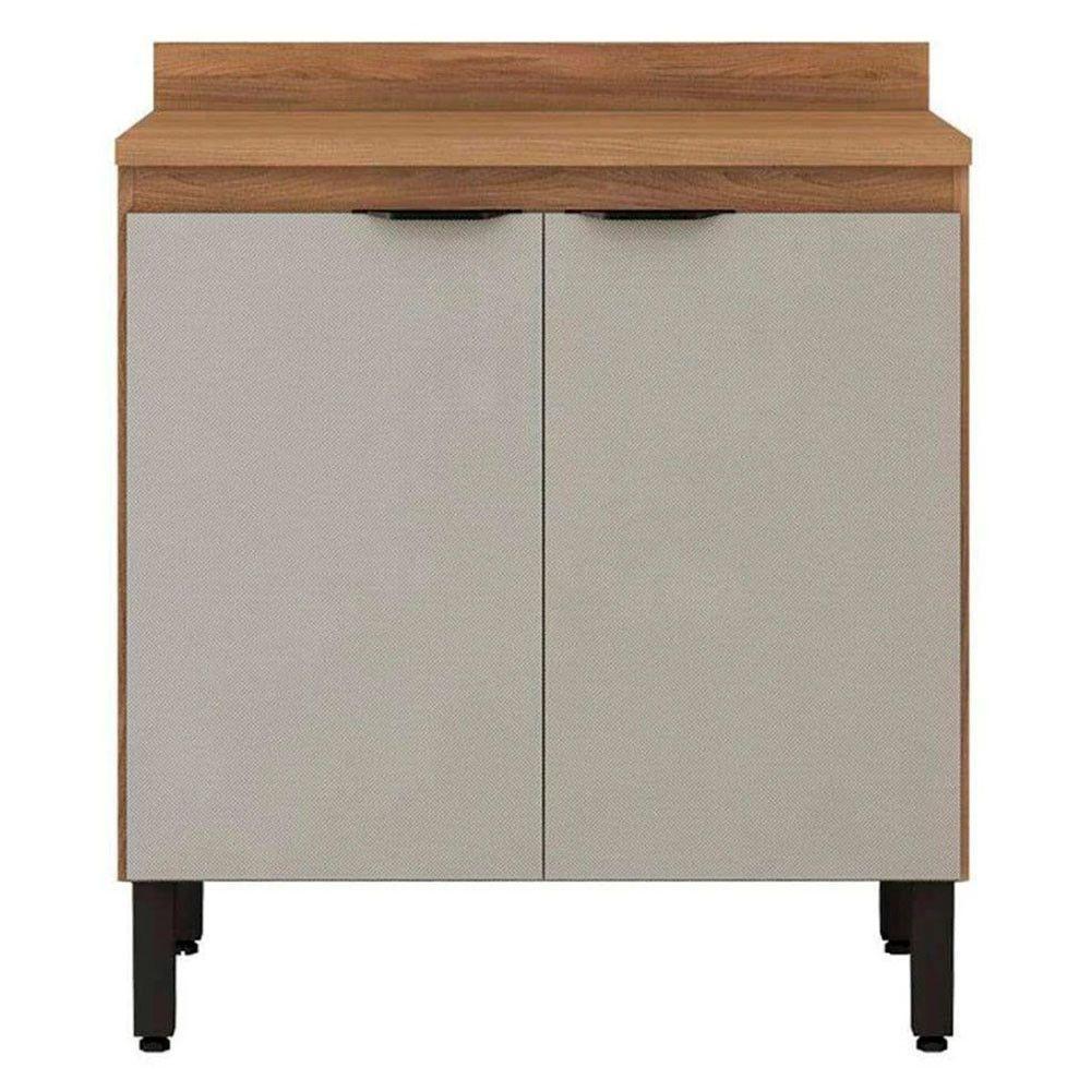 Balcão Firenze 80cm 2 Portas Com Tampo 93221 Demóbile Amendola Touch E Nude - 1