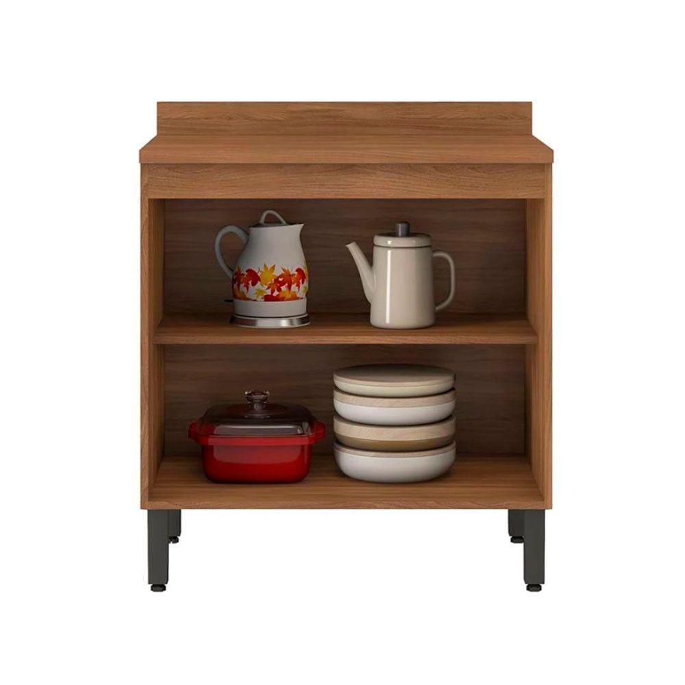 Balcão Firenze 80cm 2 Portas Com Tampo 93221 Demóbile Amendola Touch E Nude - 3