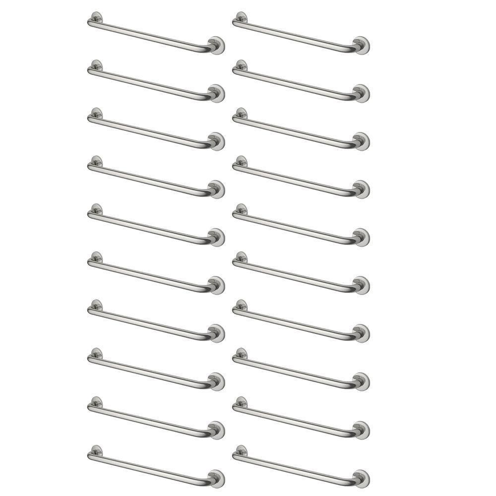 Alça De Apoio 70cm Barra Inox Suporte Kit 20 Unidades Cadeirante Idoso Deficiente Box - 1