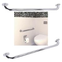 Alça Barra Apoio Kit 2 Uni Inox Cromado 70cm Suporte Gestante Criança Idoso Anti Queda Resistente - 2